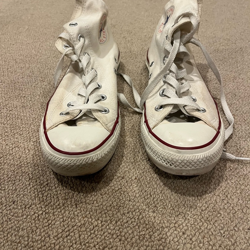 Women's White High-Top Sneakers